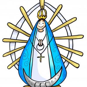 Imagen de portada del videojuego educativo: Virgen de Luján, de la temática Religión