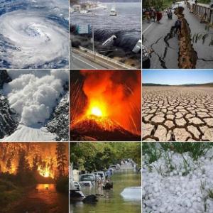 Fenómenos naturales, desastres naturales y desastre ambiental.
