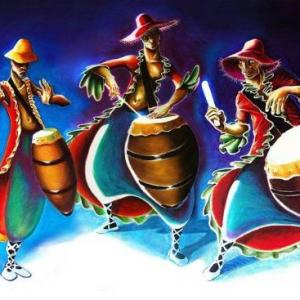Imagen de portada del videojuego educativo: ¡Candombeando!, de la temática Música