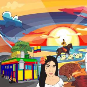 Imagen de portada del videojuego educativo: COLOMBIA ES MI PAIS, de la temática Sociales