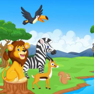 Imagen de portada del videojuego educativo: Animales, de la temática Medio ambiente
