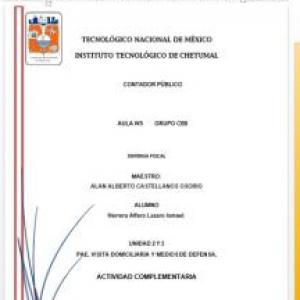 PAE, VISITA DOMICILIARIA Y MEDIOS DE DEFENSA