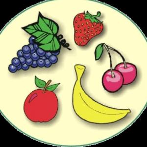 Empareje las frutas