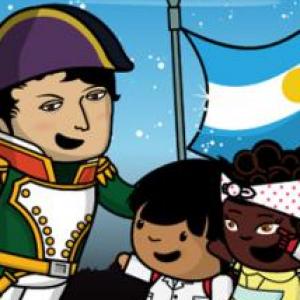 Imagen de portada del videojuego educativo: Expertos en Manuel Belgrano, de la temática Historia