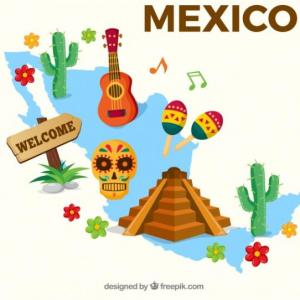 Imagen de portada del videojuego educativo: MEMORY MÉXICO, de la temática Geografía
