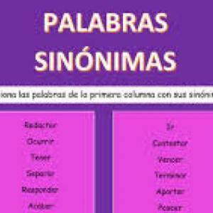 palabras sinónimas