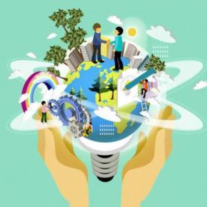 Imagen de portada del videojuego educativo: Desarrollo sostenible, de la temática Medio ambiente