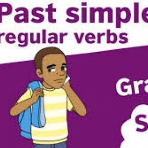 Imagen de portada del videojuego educativo: Past Simple (Regular Verbs), de la temática Idiomas