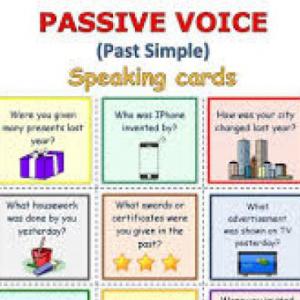 Imagen de portada del videojuego educativo: Passive Voice (Past), de la temática Idiomas