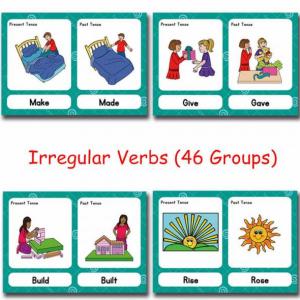 Imagen de portada del videojuego educativo: Simple Past Irregular Verbs, de la temática Idiomas