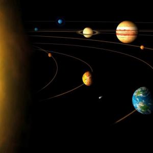 Imagen de portada del videojuego educativo: Distancias de los planetas al Sol, de la temática Astronomía
