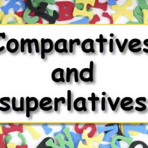 Comparative and superlative