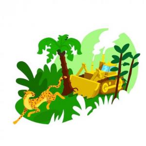 Imagen de portada del videojuego educativo: Juego de trivias (Deforestación), de la temática Medio ambiente