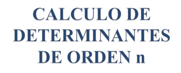Determinante de una matriz
