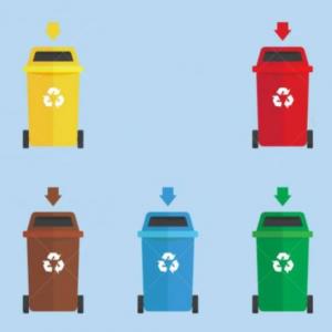 Imagen de portada del videojuego educativo: Clasificación de los desechos, de la temática Ciencias