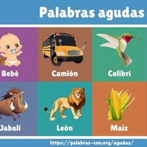 palbras agudas