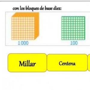 Imagen de portada del videojuego educativo: Bloques base de 10, de la temática Matemáticas