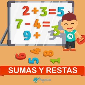 Imagen de portada del videojuego educativo: SUMAS Y RESTAS, de la temática Matemáticas