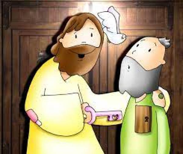 Imagen de portada del videojuego educativo: Jesús le habla a Pedro , de la temática Religión