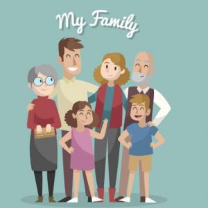 Imagen de portada del videojuego educativo: Memory Game: FAMILY, de la temática Idiomas