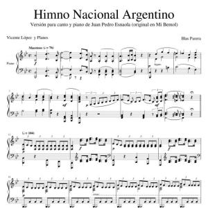 Imagen de portada del videojuego educativo: Himno Nacional Argentino, de la temática Música