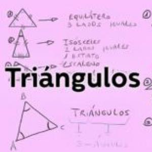 Imagen de portada del videojuego educativo: Clasificación de triángulos, de la temática Matemáticas