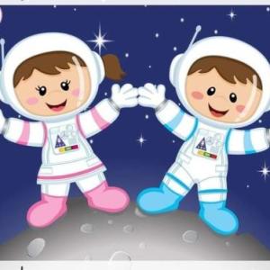 Imagen de portada del videojuego educativo: Los Astronautas, de la temática Astronomía