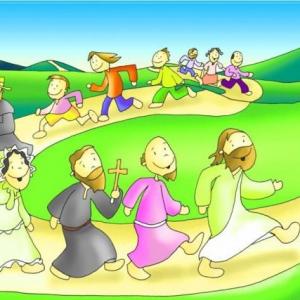Imagen de portada del videojuego educativo: Jesús y sus amigos, de la temática Religión