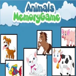 Imagen de portada del videojuego educativo: Animals Memory Game , de la temática Idiomas