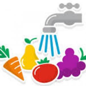 Imagen de portada del videojuego educativo: Lavado y desinfección de materia prima., de la temática Alimentación