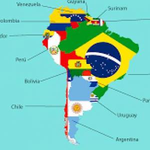 Banderas de América del Sur.