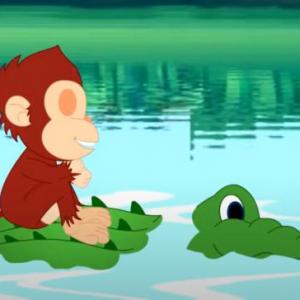 Imagen de portada del videojuego educativo: EL MONO Y EL COCODRILO, de la temática Literatura