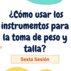 Instrumentos de toma de peso y talla- II