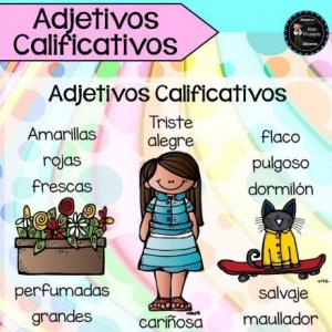 Imagen de portada del videojuego educativo: EL ADJETIVO CALIFICATIVO, de la temática Lengua
