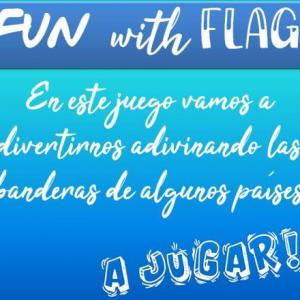 Imagen de portada del videojuego educativo: FUN with FLAGs, de la temática Geografía