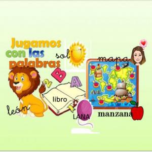 Imagen de portada del videojuego educativo: Palabras con sonido S L M, de la temática Lengua