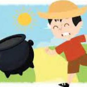 Es un juego que trata de un cuento JUAN Y EL CALDERO