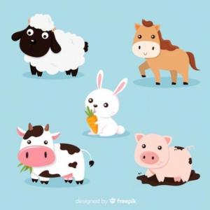 Imagen de portada del videojuego educativo: Animales de granja, de la temática Ciencias