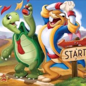 Imagen de portada del videojuego educativo: Fábula La liebre y la tortuga, de la temática Personalidades