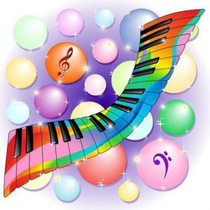 "Tocando los instrumentos musicales"