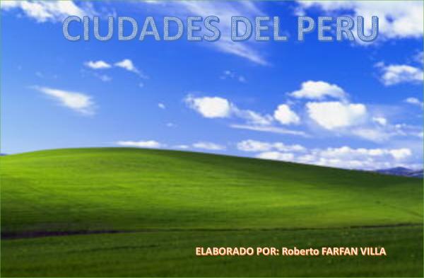 LAS CIUDADES DEL PERU