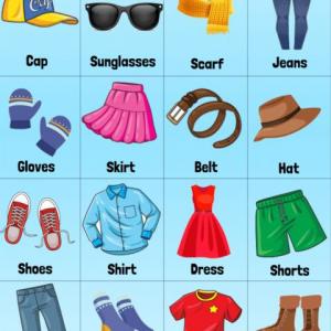 Imagen de portada del videojuego educativo: clothes, de la temática Idiomas