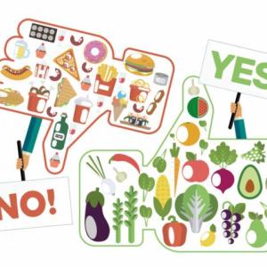 Alimentos saludables y no saludables.