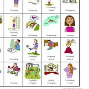 Portada del juego Verbs present progresive – Idiomas
