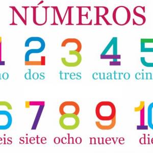 Juego de memoria. "Números del 1 al 10".