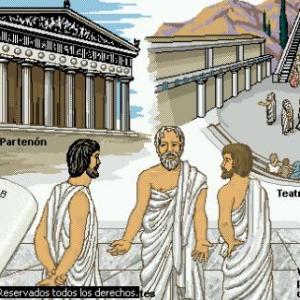 Imagen de portada del videojuego educativo: Dioses y Herencia Griega, de la temática Geografía