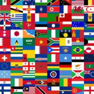 Imagen de portada del videojuego educativo: Banderas del mundo, de la temática Geografía