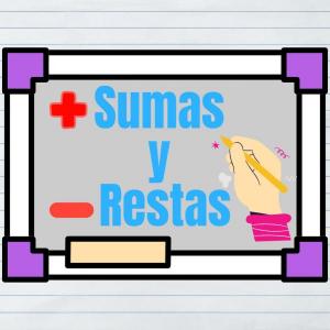 Imagen de portada del videojuego educativo: Sumas y Restas de dos cifras con dibujos, de la temática Matemáticas