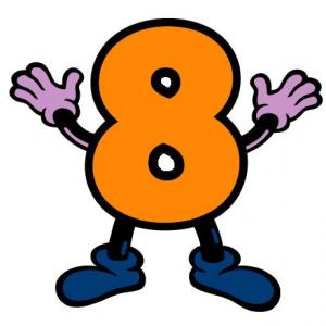 Imagen de portada del videojuego educativo: Tabla del 8, de la temática Matemáticas