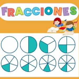 Imagen de portada del videojuego educativo: Memorama de fracciones, de la temática Matemáticas